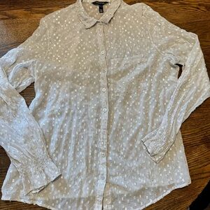 Long Tall Sally Silver Patterned Blouse
